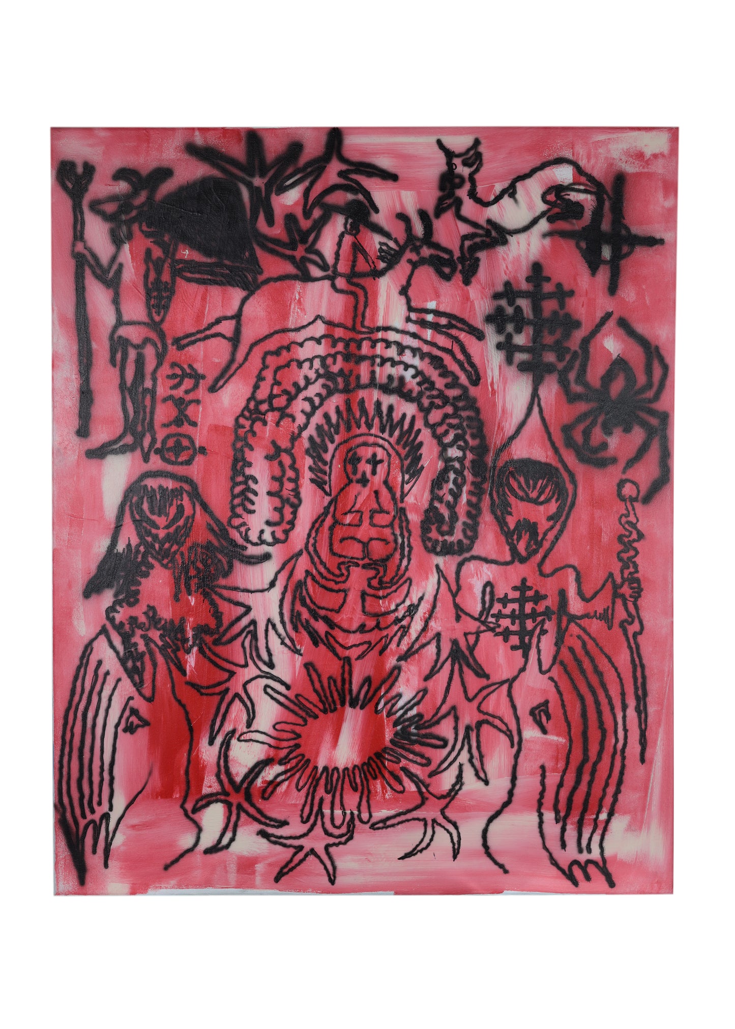 ''RED THOUGHTS'' ART PRINT. (50x70 CM)