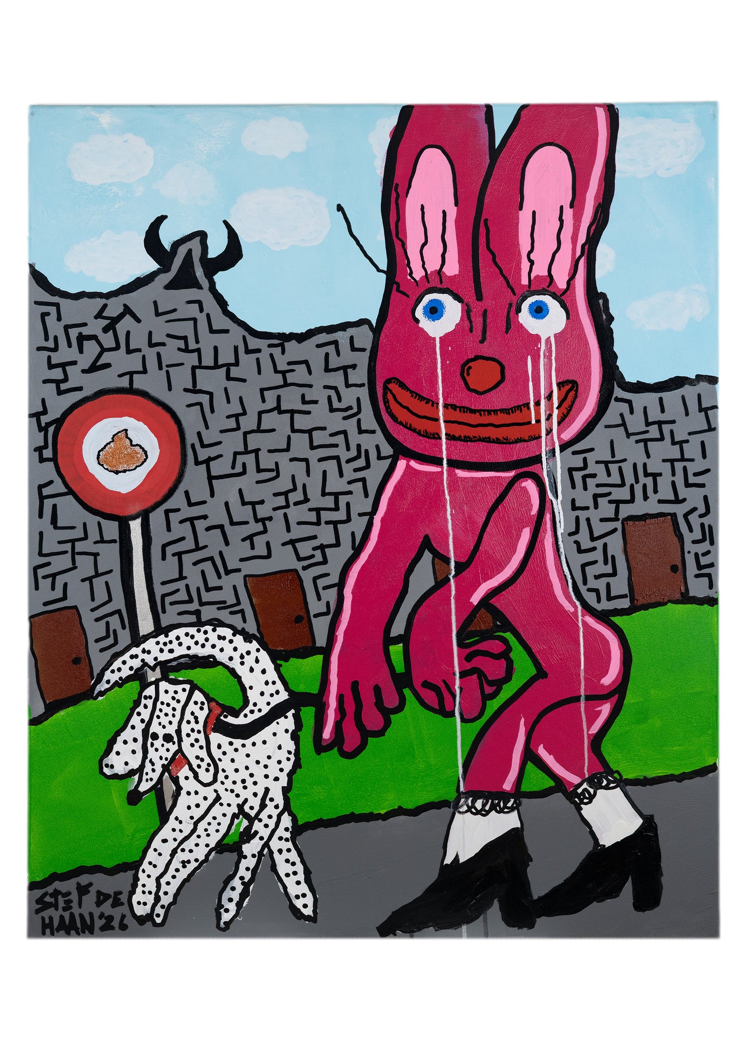 ''WHO BE WALKING WHO THO'' ART PRINT. (50 x 70 CM)